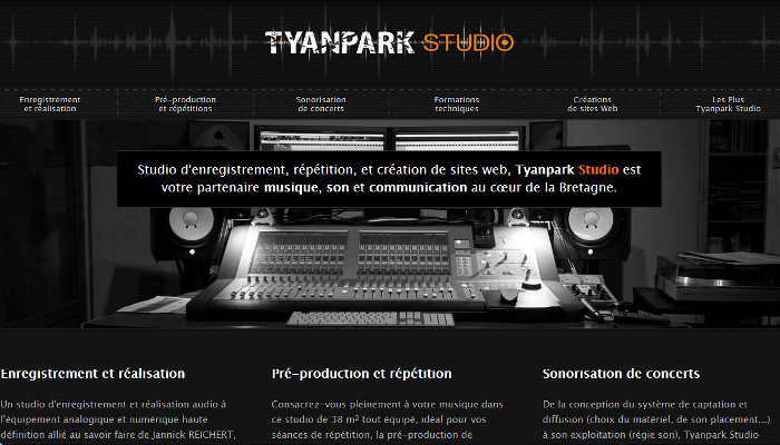 Tyanpark Studio - site web responsive
